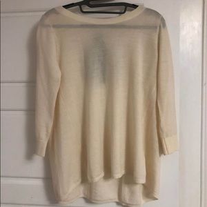 Cream Sweater with Black Tie by Club Monaco